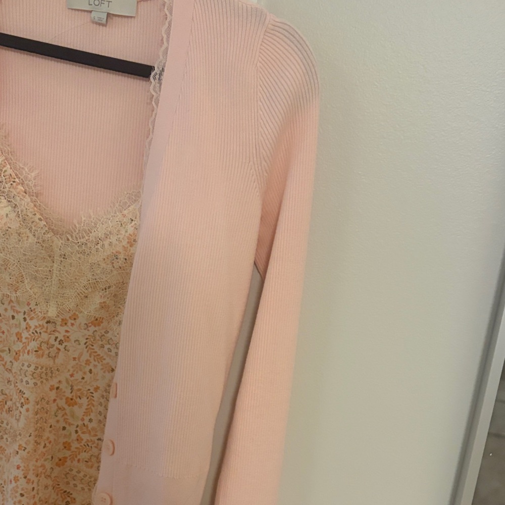 LOFT maxi dress and sweater.  The dress is a 00 and sweater is a small - Picture 4 of 5